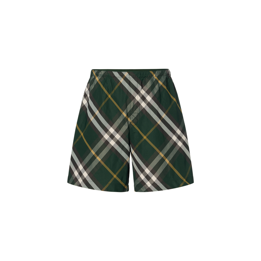 Burberry checkered twill swim shorts