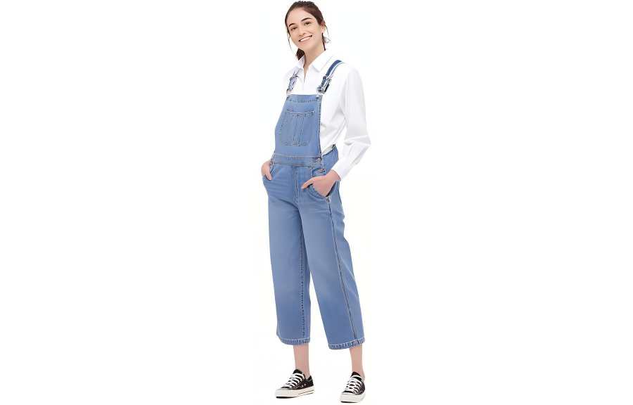 GAP Overalls Women's Indigo Moderate Wide Leg Pants