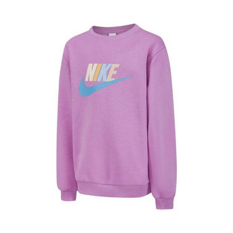 Nike Nike Sweatshirt Club Casual Minimalist Style Fleece Lined Thermal Purple Teenagers