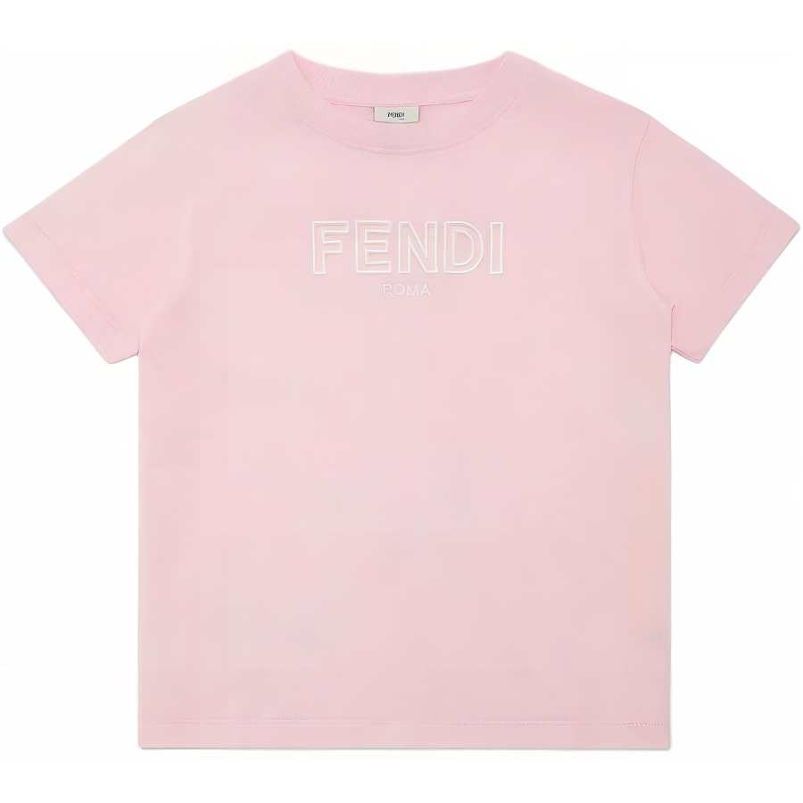 FENDI Kids T Shirts Crew Neck Moderate