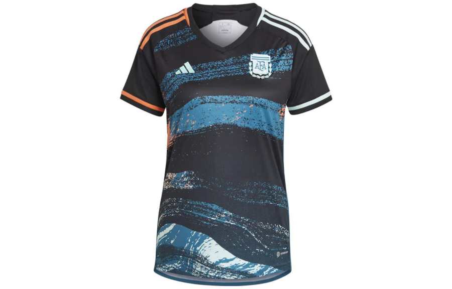 Adidas Adidas Argentina National Team Soccer Jerseys Women's Black V Neck Moderate