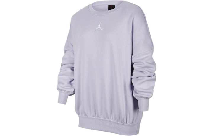 Jordan Jordan Sweatshirt Icon Play Solid Color Crew Neck Fleece Lined Casual Frost Purple Kids'