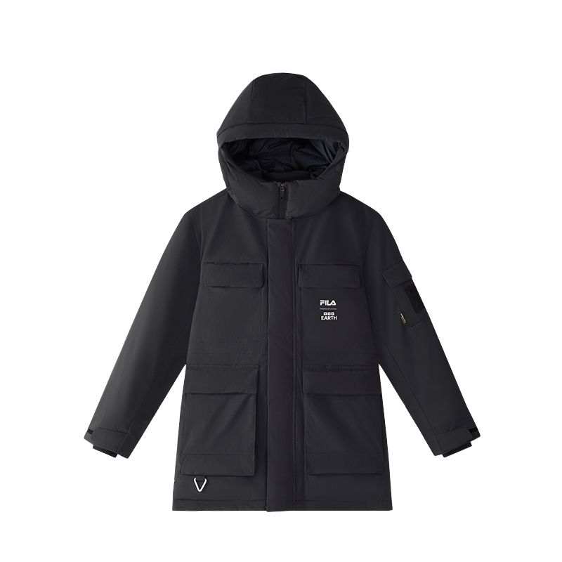 FILA KIDS x BBC Earth Down Jacket Pitch Black Teenagers
