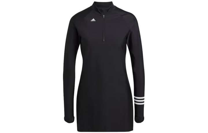 Adidas Adidas Women's Standard 3 stripes Long Sleeve Swim Top Black