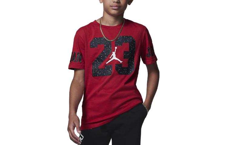 Jordan Jordan 23 Speckled T Shirt Kids' Apparel 23 Speckled Tee Gym Red Kids'