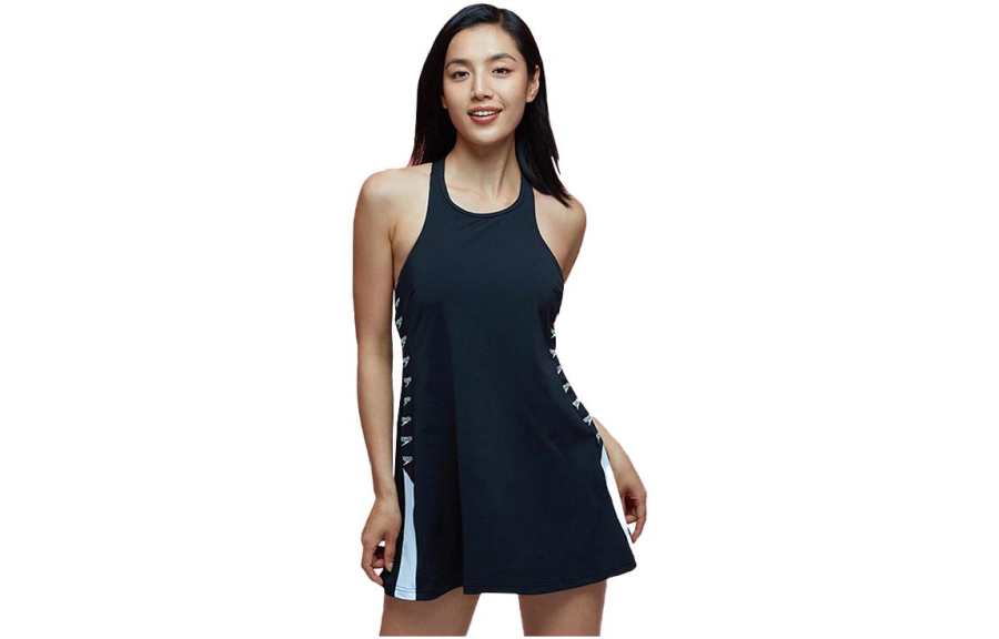 Speedo One Piece Swimsuits Women's Black Skirt One Piece Swimsuit