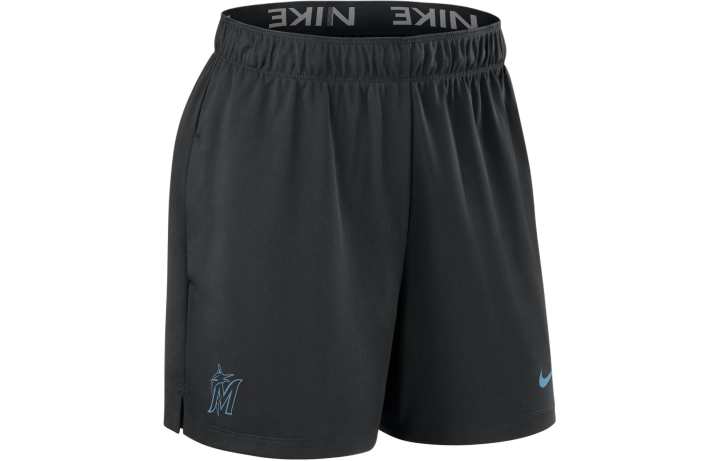 Nike Nike Miami Marlins Authentic Collection Practice Sports Shorts Women's Black