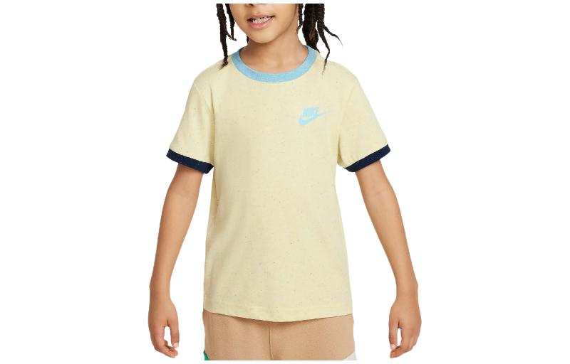 Nike Nike T Shirt Kids' Apparel Little Graphic Ringer T Shirt Yellow Kids'