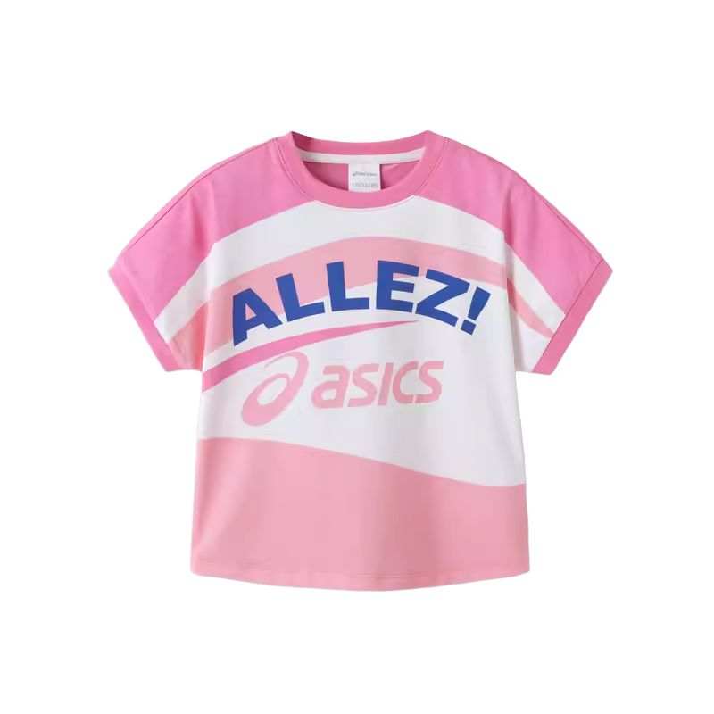 Asics T Shirt Pink Children Aged 3 7 Years Old