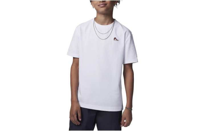Jordan Jordan T Shirt Kids' Apparel Patch T Shirt White Kids'