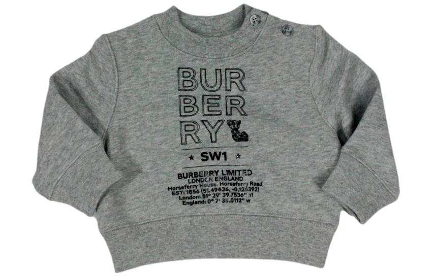 Burberry Sweatshirt Gray Infant And Toddler