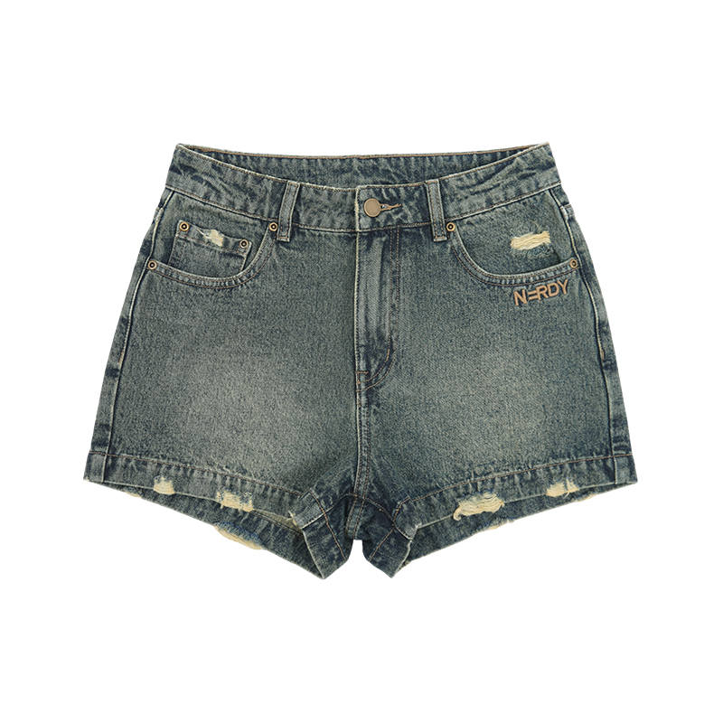 Nerdy Denim Shorts Women's Teal Blue