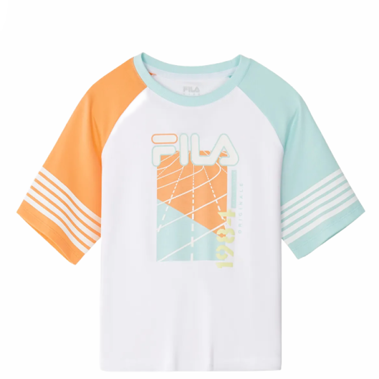 FILA KIDS T Shirt Standard White Teenagers