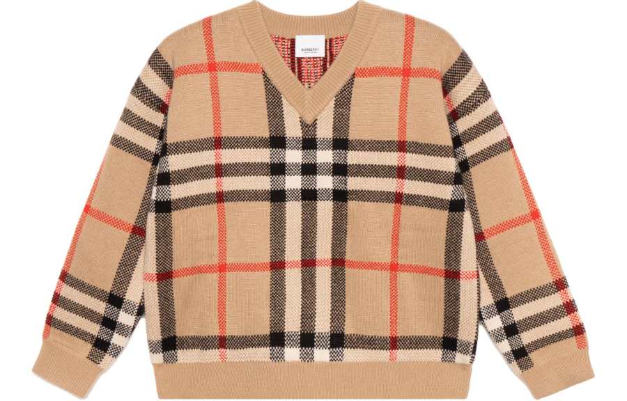 Burberry Cashmere Sweater Brown Yellow Kids'
