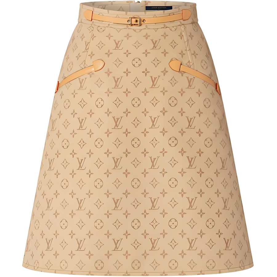 LOUIS VUITTON Casual Short Skirts Women's Khaki