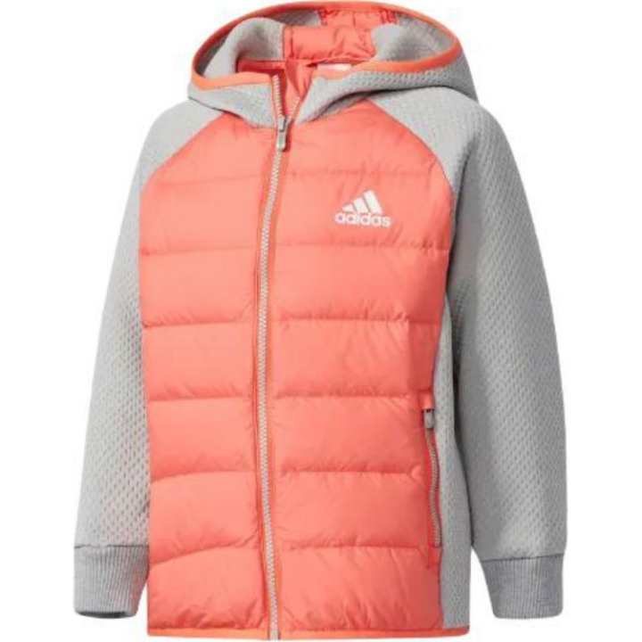 Adidas Adidas Padded Jacket Medium Heather Gray/Coral Powder Children Aged 3 7 Years Old