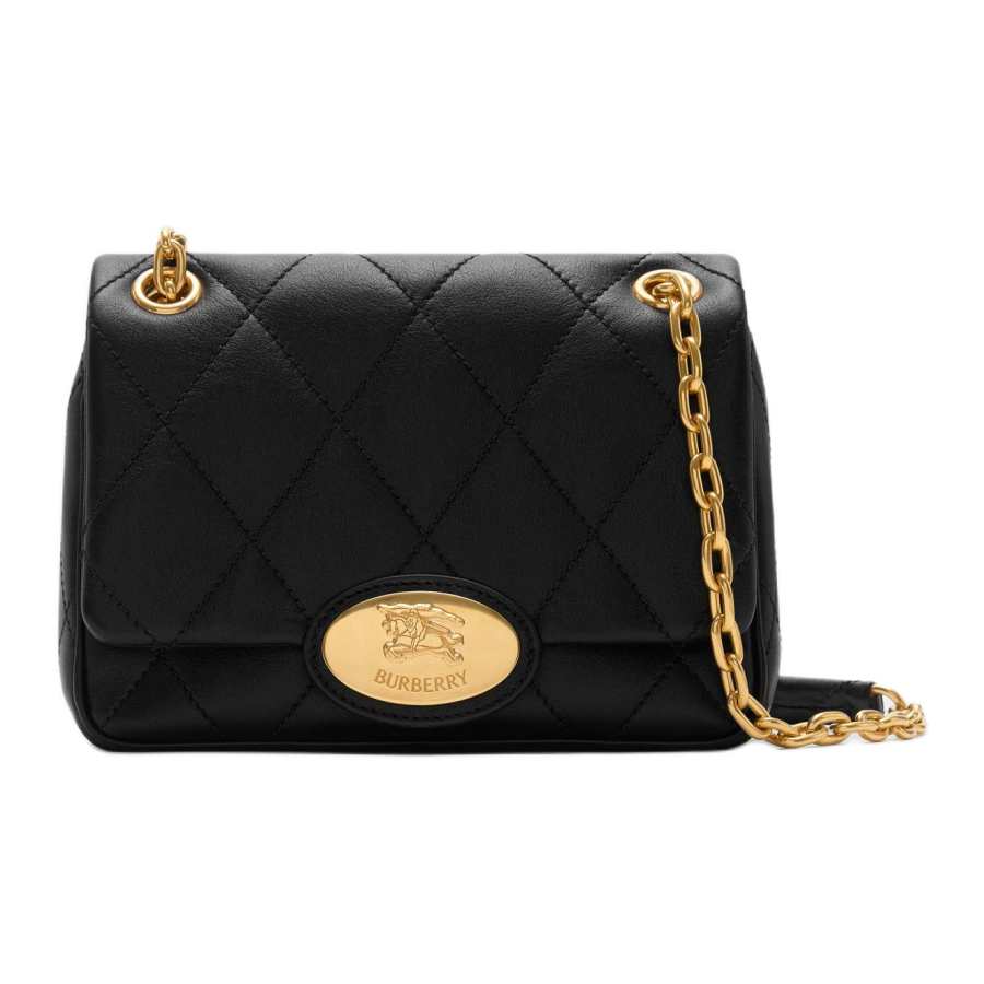 Burberry Calfskin Shoulder Bag Small Women's Black