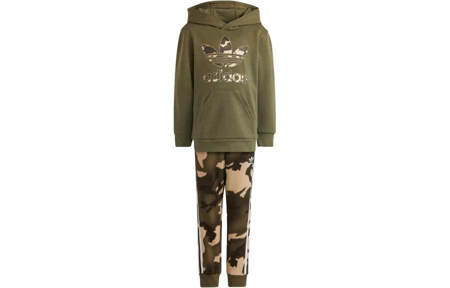 Adidas Originals Casual Sportswear Spring Fall Kids' Strata Olive Green