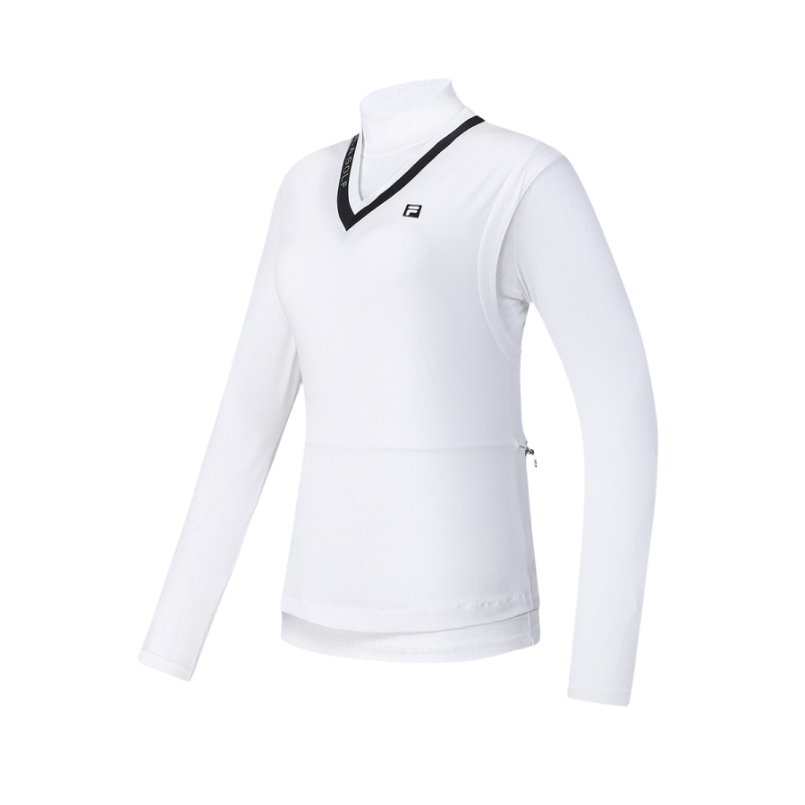 FILA Golf Clothing Women's Jade White Double Collar Moderate