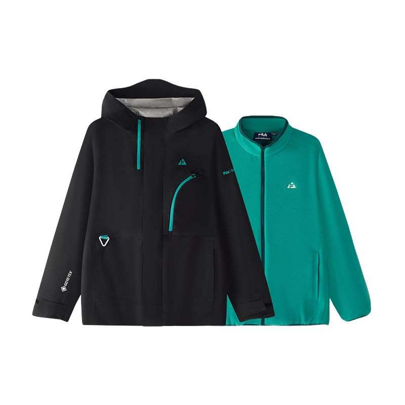 FILA KIDS x DUNHUANGBOWUGUAN,LIANMINGKUAN Jacket 2 Piece Set Pitch Black Teenagers