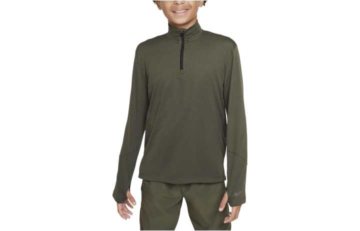 Nike Nike Kids' Apparel Dri FIT UV Long Sleeve Zip Top Sweatshirt Khaki Kids'