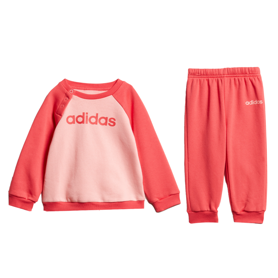 Adidas Adidas Thermal Fleece Comfortable Sweatshirt Simple Versatile Pants Casual Sportswear Pink Infant And Toddler