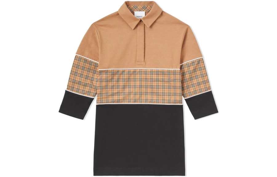 Burberry Dress FW22 Camel Kids'