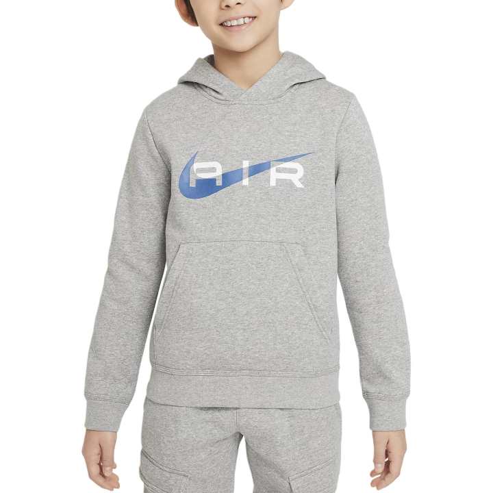 Nike Nike Older Kids' Pullover Fleece Hoodie Sweatshirt Dark Gray Teenagers