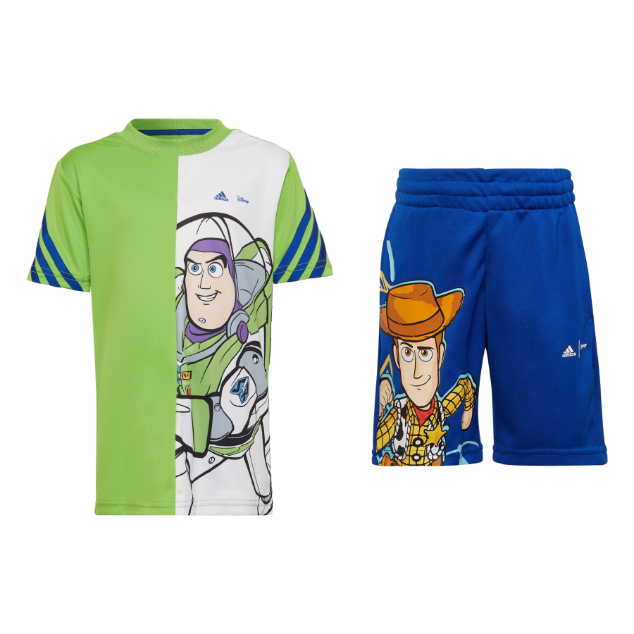 Adidas Adidas Casual Sportswear Half Neon Green/Royal Blue Children Aged 3 7 Years Old