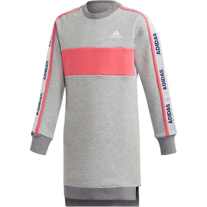 Adidas Adidas Sweatshirt Medium Heather Gray/Natural Pink/White Teenagers