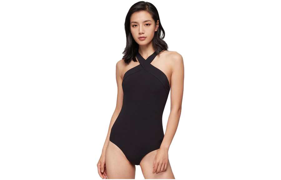 Speedo One Piece Swimsuits Women's Black Triangle One Piece Swimsuit