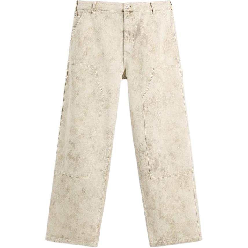 ZARA Casual Pants Men's Beige Moderate Straight Fit Pants