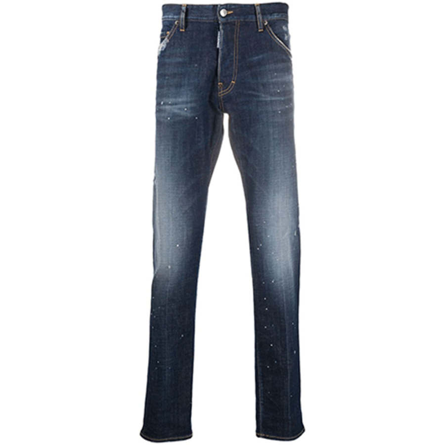 DSQUARED 2 DSQUARED 2 Jeans Men's Blue Moderate Straight Fit Pants
