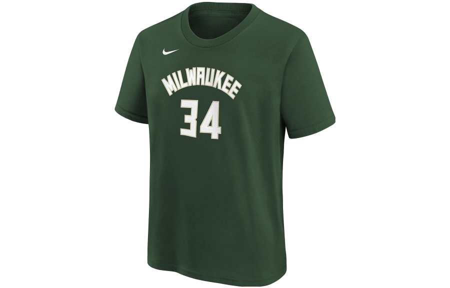 Nike Nike T Shirt Giannis Antetokounmpo Bucks Green Kids'
