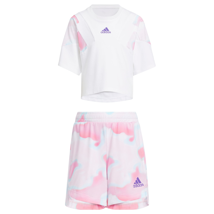Adidas Adidas Casual Sportswear Clear Pink/White Children Aged 3 7 Years Old