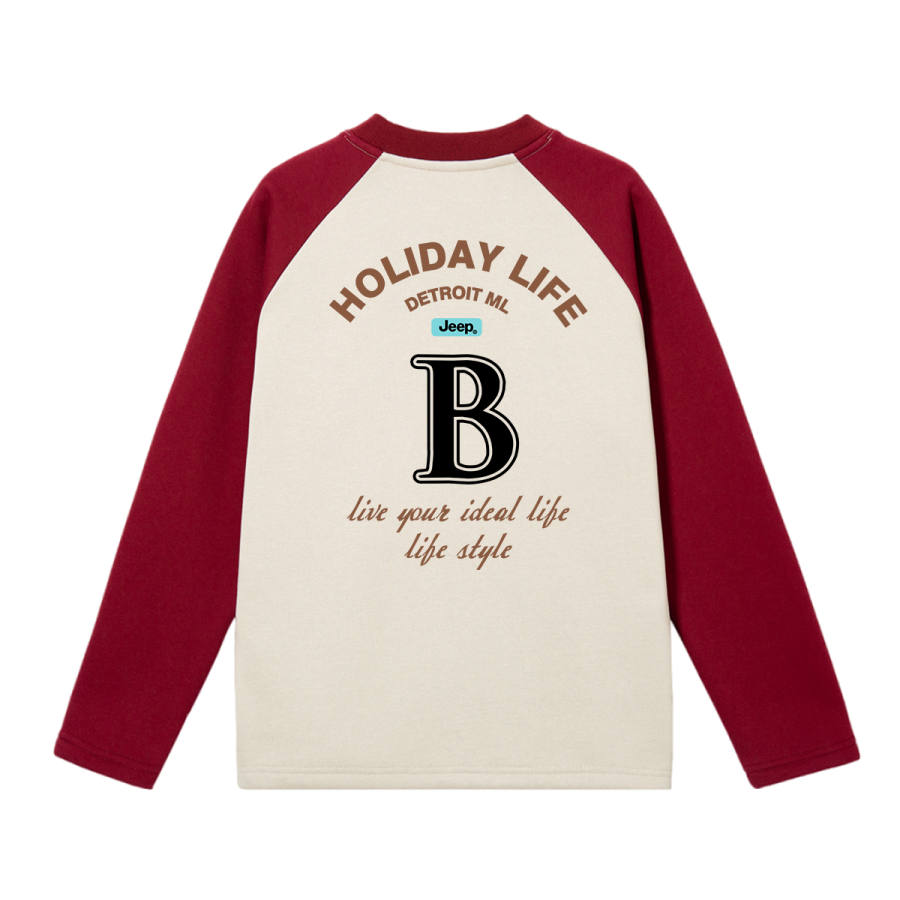 Jeep Grade School Sweatshirts Crew Neck Thickened