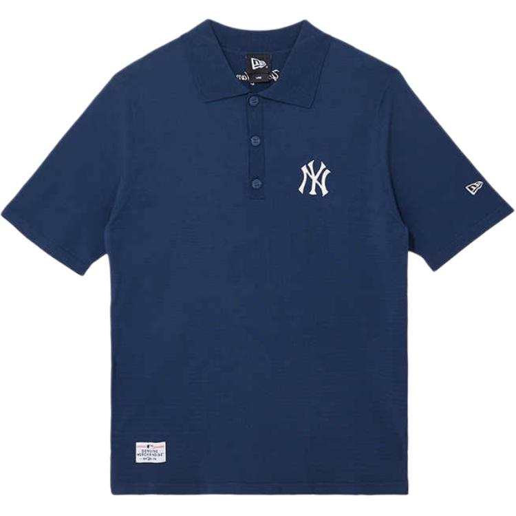 New Era Polo Shirts Unisex Navy Blue Polo Collar Moderate Straight Fit