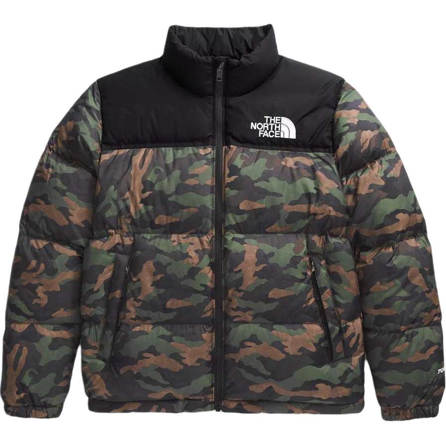 THE NORTH FACE Jacket Nuptse FW24 Black Camouflage Teenagers