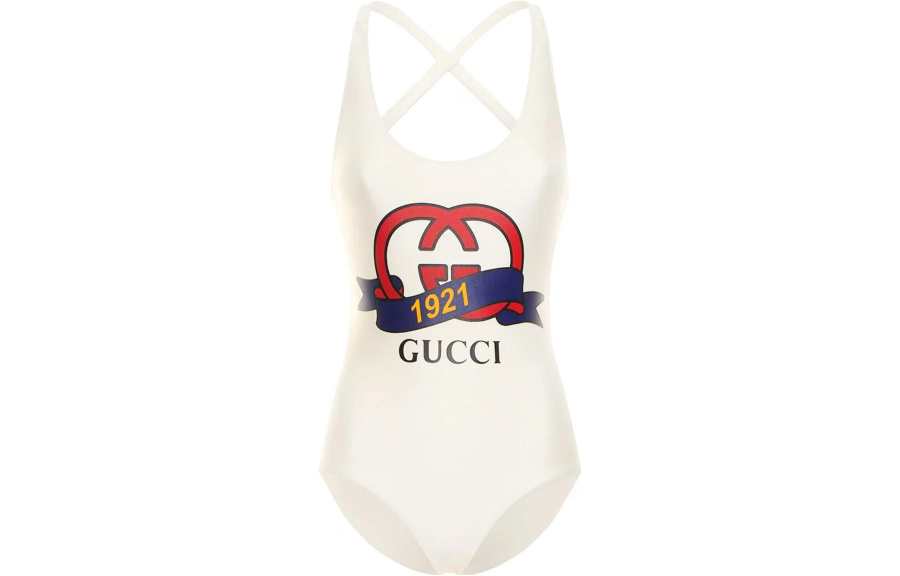 GUCCI SS23 One piece Swimsuit Women's Ivory White