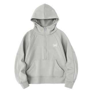 LEE KIDS Sweatshirt Fleece Lined Comfortable Hooded Long Sleeved Stylish Light Gray Teenagers