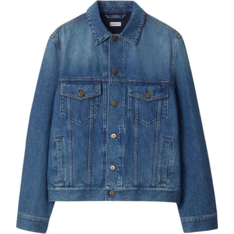 Burberry SS25 Denim Jacket Men's Medium Blue