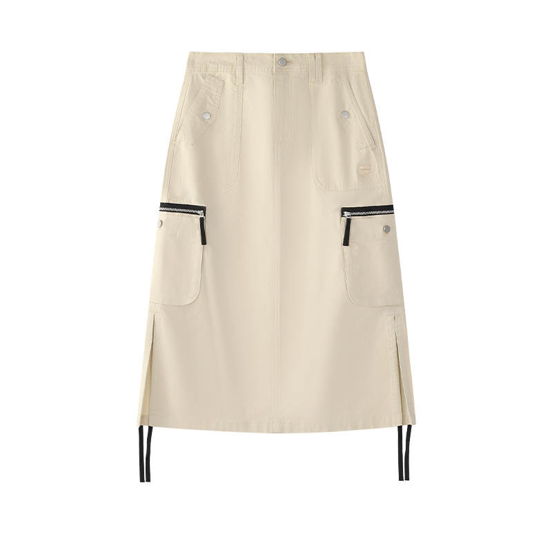 FILA FUSION Casual Long Skirt Women's Spring Buckwheat