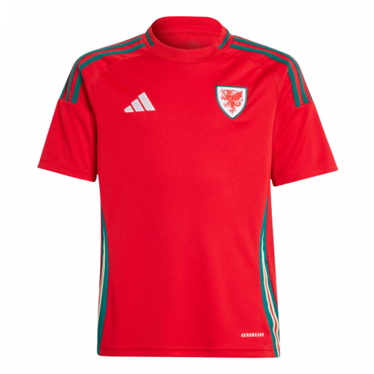 Adidas Adidas Wales 24 T Shirt Better Scarlet Teenagers