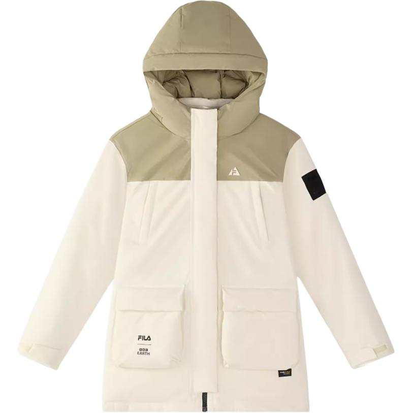 FILA KIDS Down Jacket Gray Wheat Teenagers