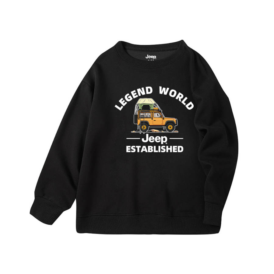 Jeep Grade School Sweatshirts Crew Neck Moderate