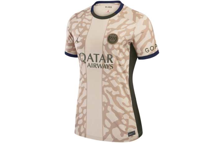 Jordan Jordan Kylian Mbappé Paris Saint Germain 2023/24 Stadium Fourth Soccer Jersey Women's Sand Dune