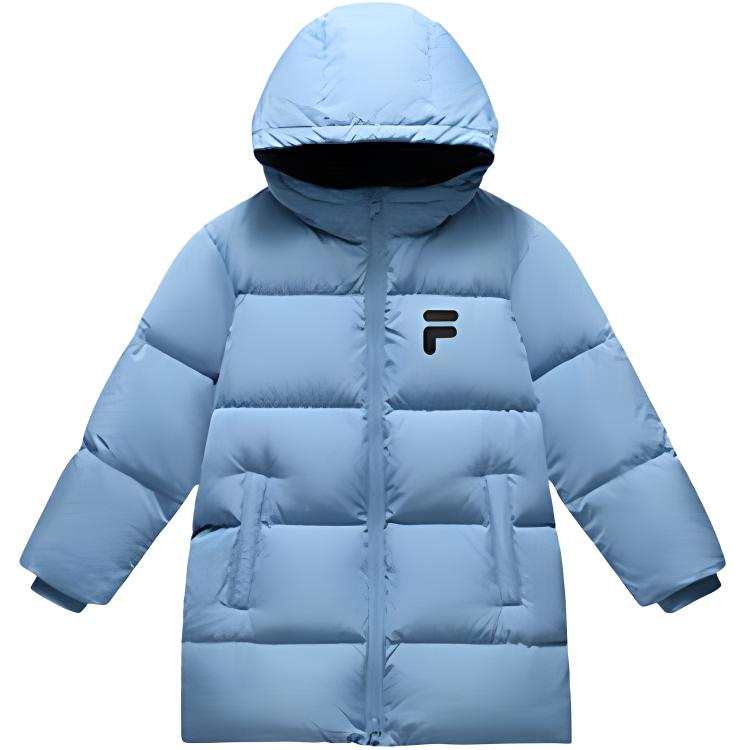 FILA KIDS Down Jacket FW24 Vintage Gray Blue Teenagers