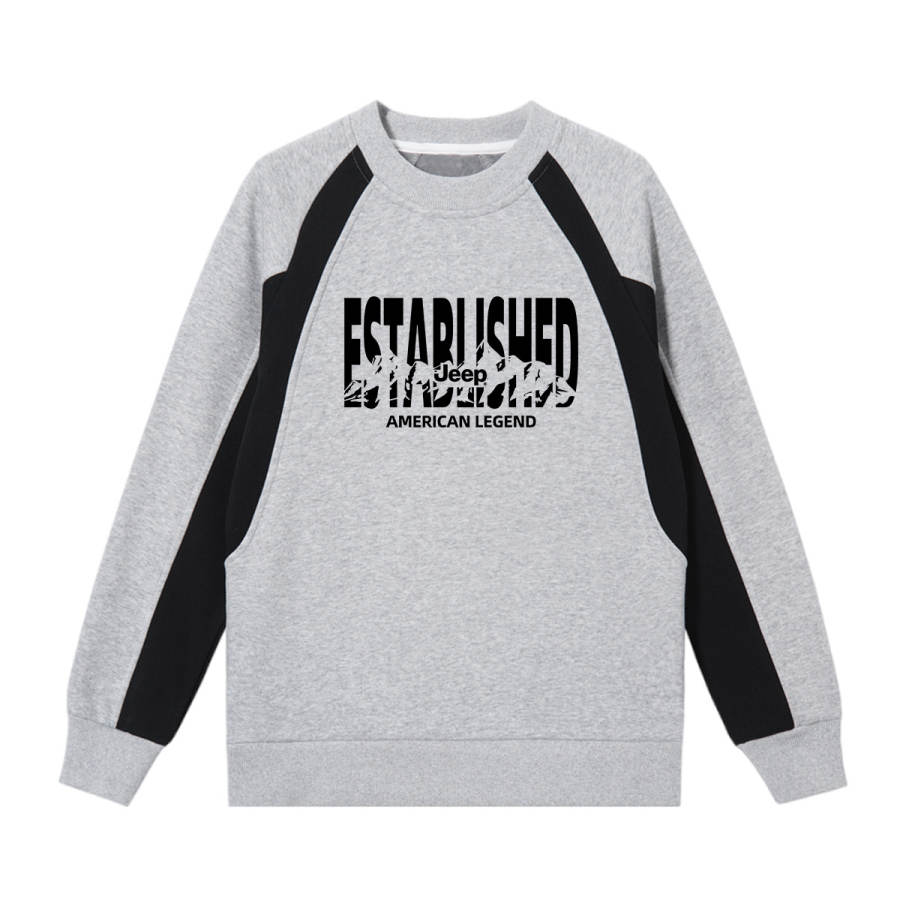 Jeep Grade School Sweatshirts Crew Neck Thickened