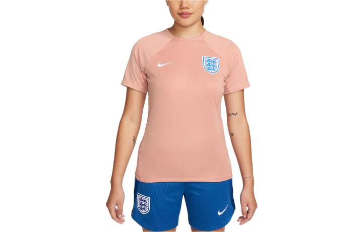 Nike Nike England National Team Soccer Jerseys Women's Rose Language Crew Neck Thin