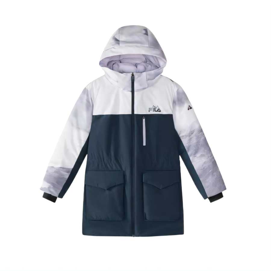 FILA KIDS Down Jacket Deep Robe Blue Teenagers